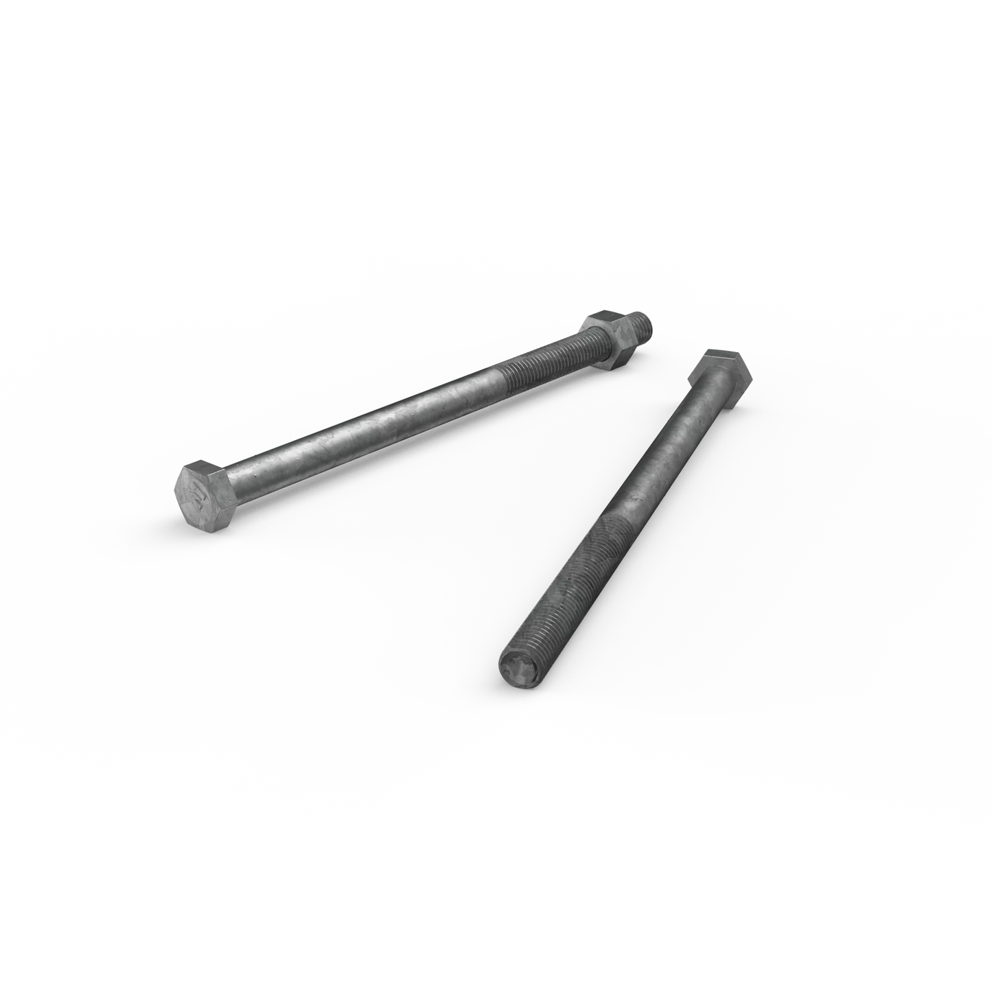 ZENITH M12 x 200mm Galvanised Hex Head Bolts & Nuts, Corrosion Resistant, AS Compliant