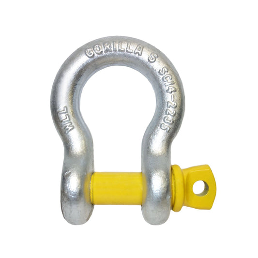 Gorilla 19mm 4.75T Grade S Alloy Lifting Bow Shackle AS2741 Compliant