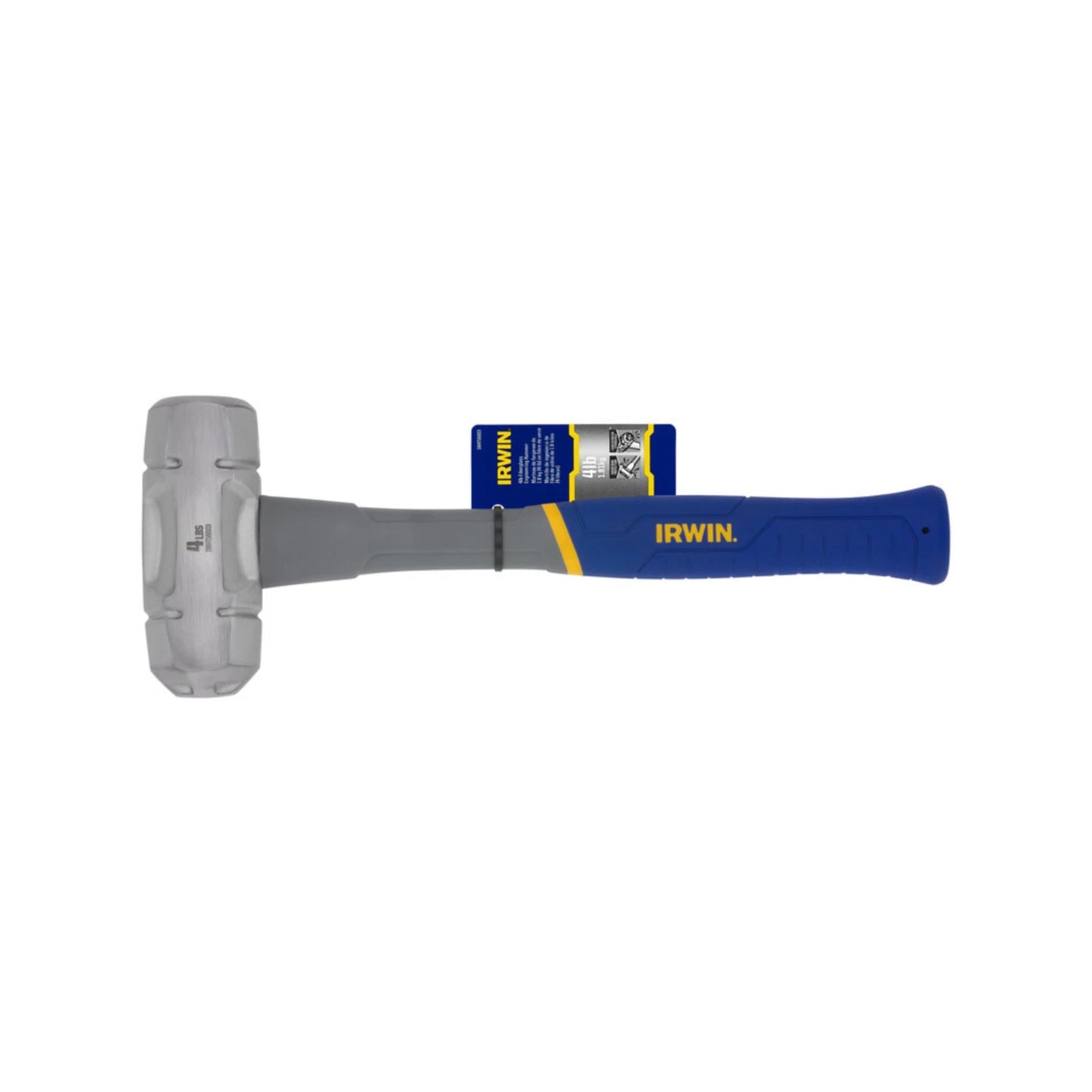 IRWIN 4lb Sledge Hammer - High Strike Power, Fibreglass Core, Comfort Grip
