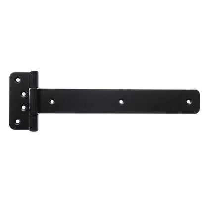 Zenith Matte Black Strap Tee Hinges 293mm - 2 Pack, Heavy-Duty, Corrosion-Resistant