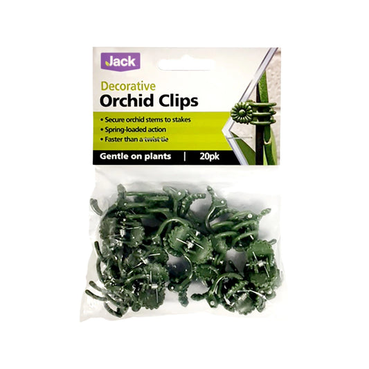 Jack Decorative Orchid Clips 20 Pack - Secure, Spring-Loaded, Gentle Plant Support
