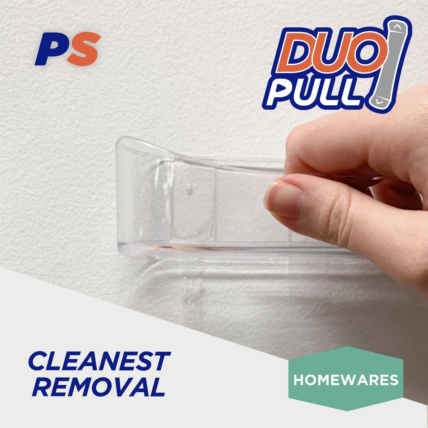 Permastik Clear Utility Caddy, Self-Adhesive, Holds 1kg, No Drilling Required