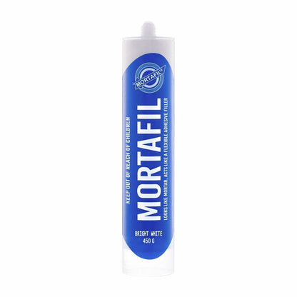 Mortafil 450g White Mortar - Flexible, Strong Adhesive Filler for Interior & Exterior Use