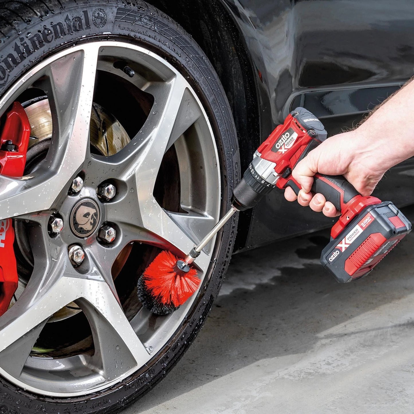 Ozito 16 Piece Drill Brush Set for Tiles, Grout, Tyres, Outdoor Furniture Cleaning