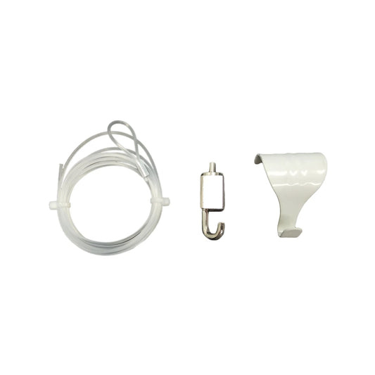 Gallery@Home 8kg White Hook Kit - Easy Install, Adjustable, Stylish Design, Nylon & Brass