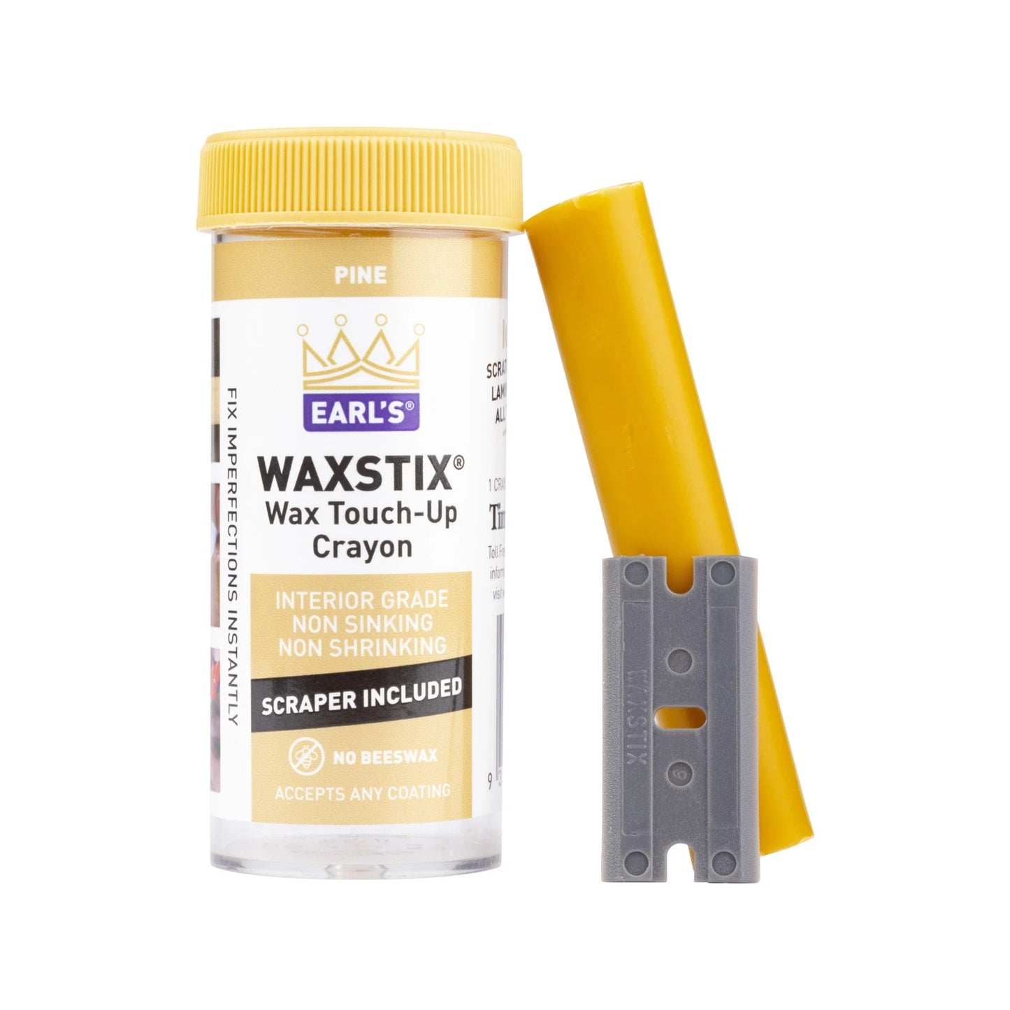 Waxstix Pine Timbermate Touch Up Crayon - Easy Repair, No Beeswax, 12 Colors, Synthetic Wax