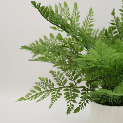 Artificial Rabbit's Foot Fern 35cm - Lifelike Faux Plant with Furry Rhizomes, No Maintenance