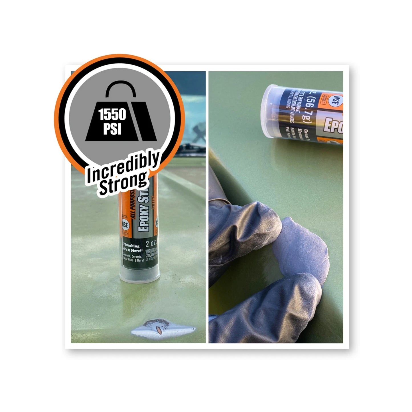 Gorilla All Purpose Epoxy Stick 56.7g - Strong, Fast Setting, Waterproof, Versatile Repair