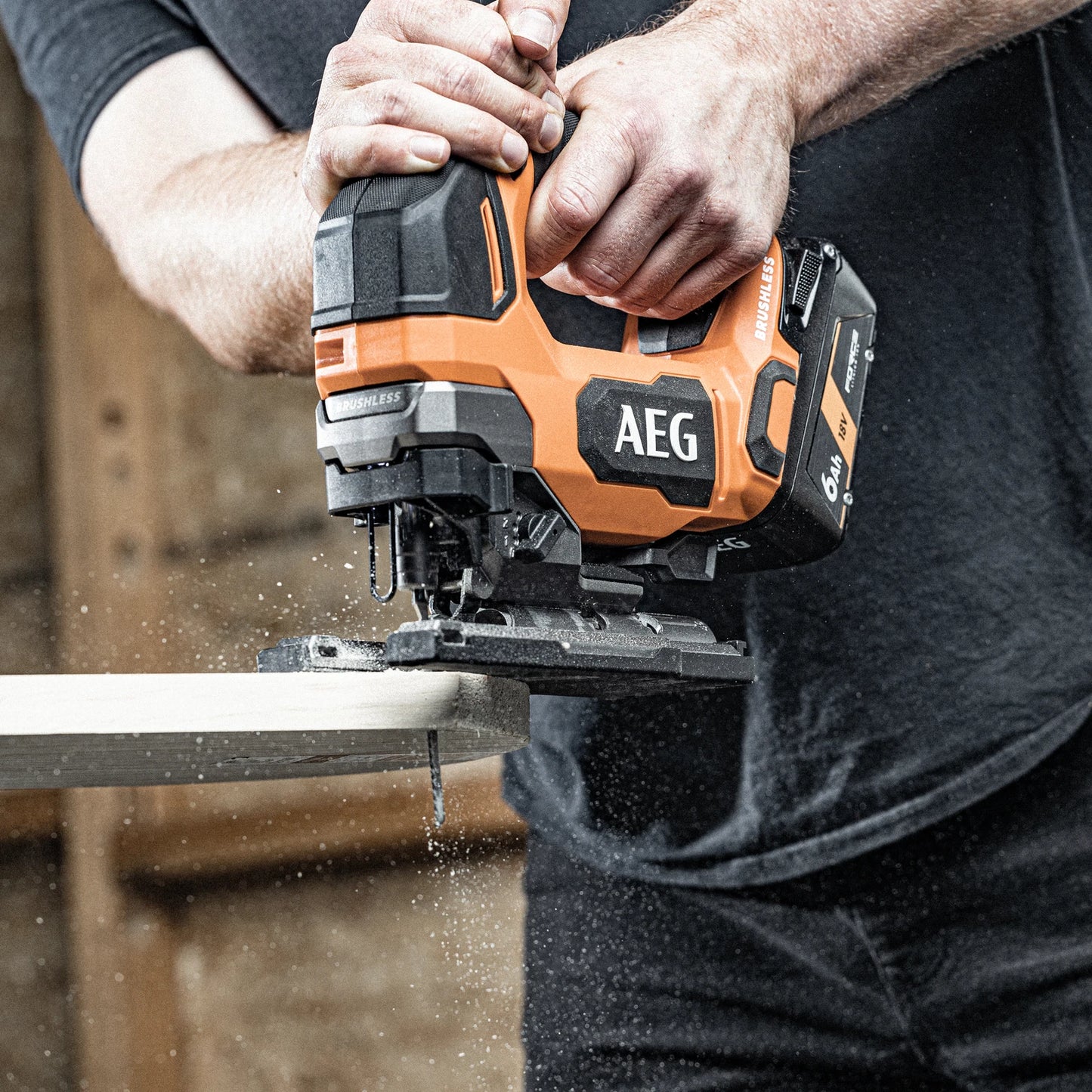 AEG 18V Brushless D-Handle Jigsaw, High Speed, Tool-Free Blade Change, LED Light