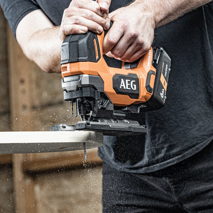 AEG 18V Brushless D-Handle Jigsaw, High Speed, Tool-Free Blade Change, LED Light