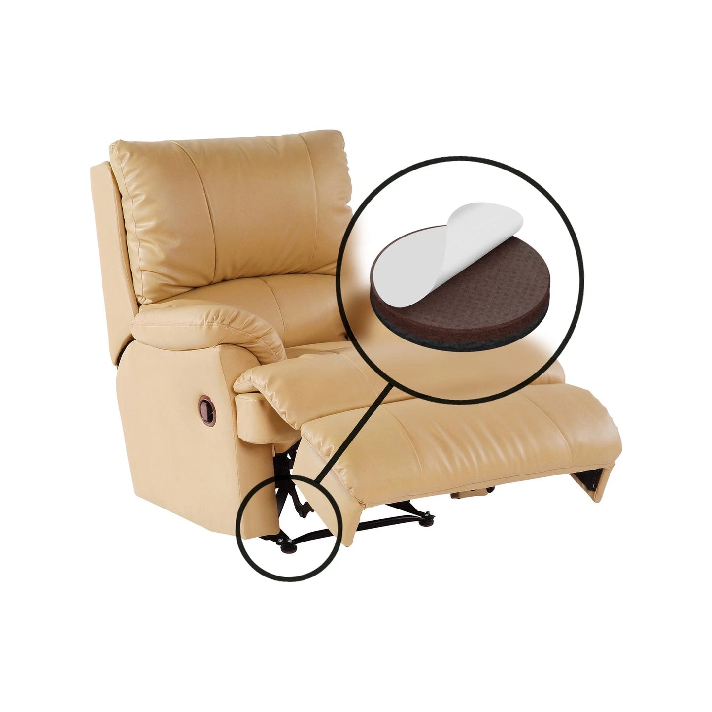 Slipstick 25mm Round Gripper Floor Protection Pads, Non-Slip, Puncture-Proof, 5-Year Warranty