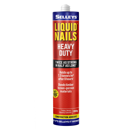 Selleys Heavy Duty Liquid Nails 350g - Fast Curing, Weather Resistant Construction Adhesive