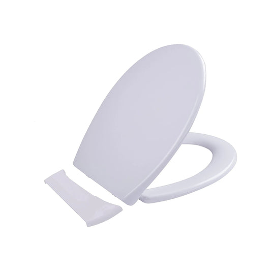 Castella Link Round Toilet Seat, Durable Polypropylene, Slow Close, Easy Removal, White