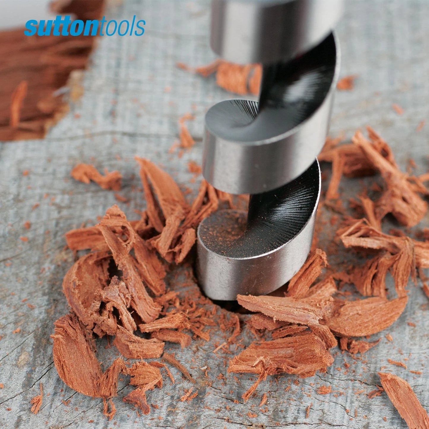 Sutton Tools 170 x 8mm Short Auger Bit, Hex Shank, Solid Centre, Fast Timber Drilling