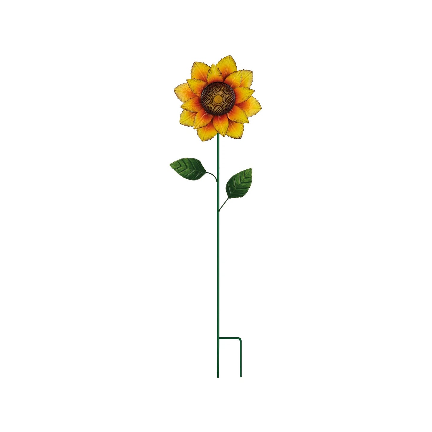 Yellow Metal Sunflower Garden Stake 20x74cm - Durable Outdoor Decoration