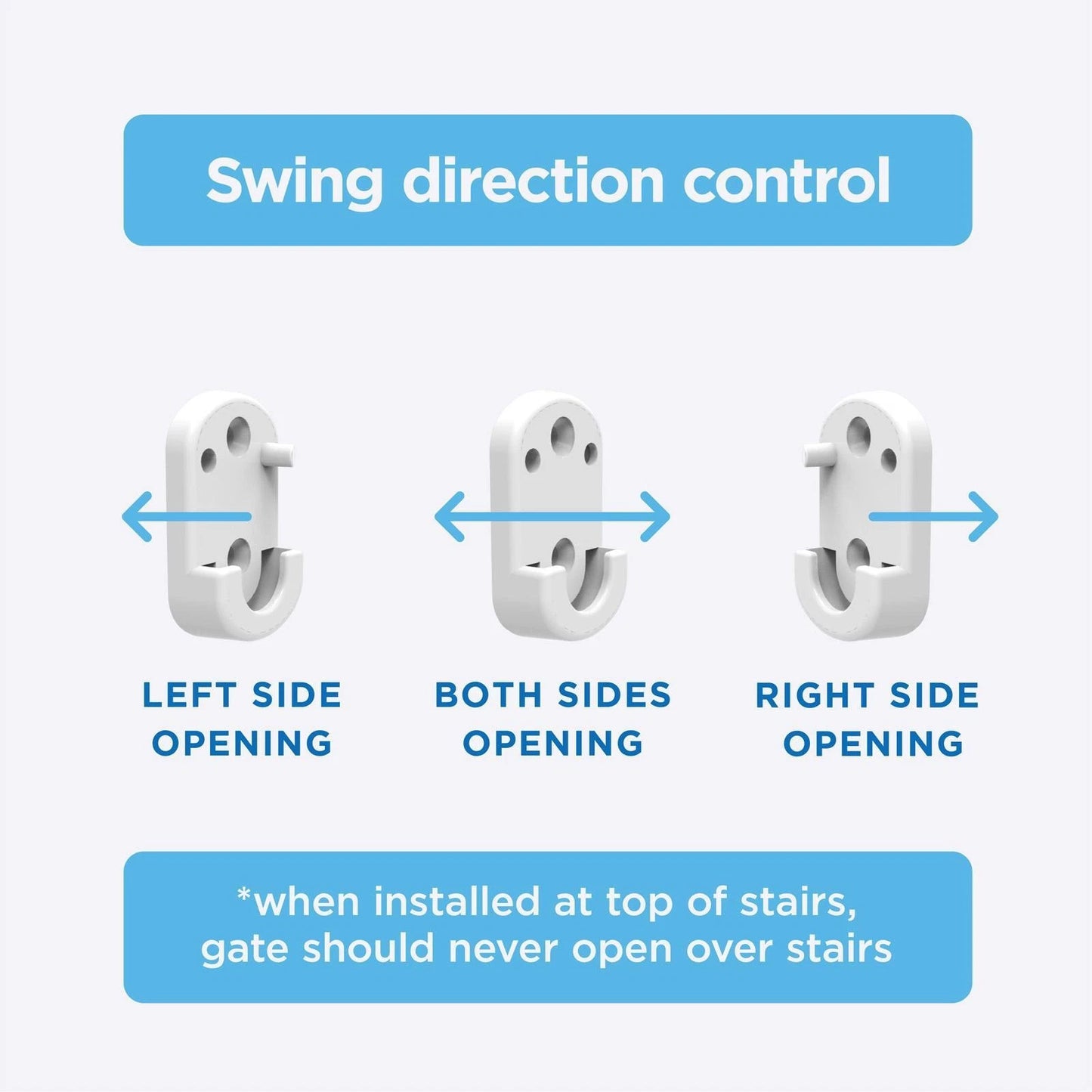 Perma Child Safety Superior Swing Gate, Adjustable 62-102cm, Hardware-Mounted, No Trip Hazard