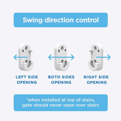 Perma Child Safety Superior Swing Gate, Adjustable 62-102cm, Hardware-Mounted, No Trip Hazard