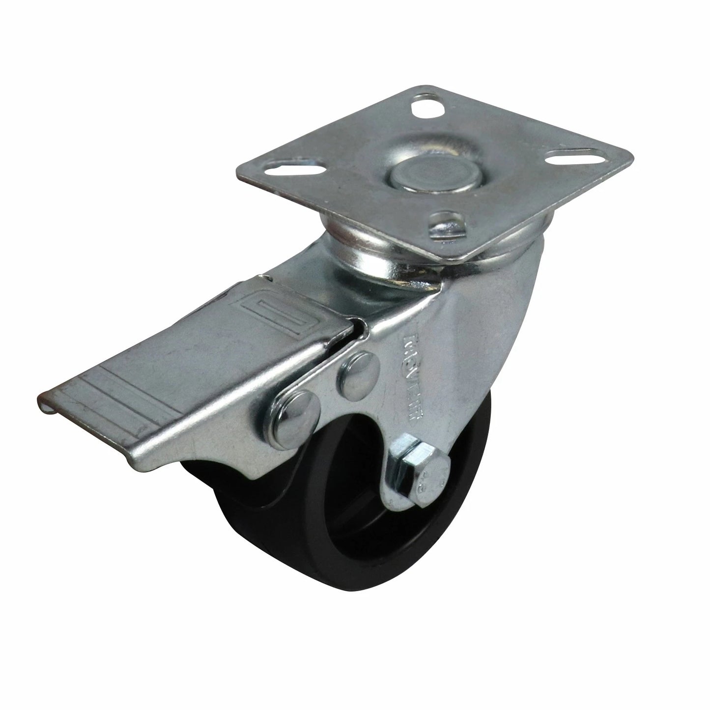 Move It 50 PP Swivel Brake Castor, 50mm Nylon Wheel, 40kg Load, Carpet & Timber Use