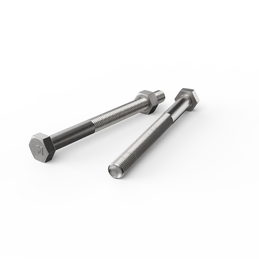 ZENITH Stainless Steel 304 M10 x 120mm Hex Head Bolts and Nuts, Corrosion Resistant