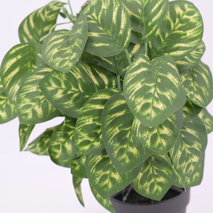 UN-REAL 45cm Artificial Peacock Leaves Plant, Realistic, Maintenance-Free, Indoor Use