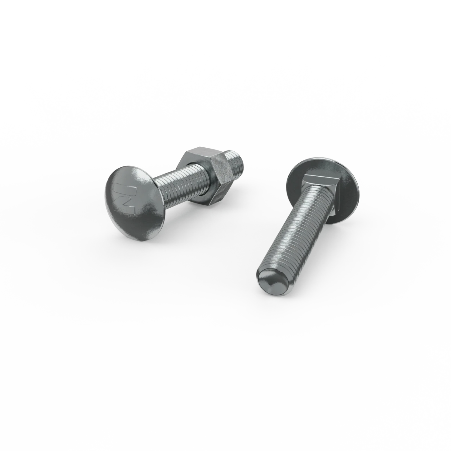 ZENITH M10 x 50mm Zinc Plated Cup Head Bolt & Nut, Corrosion Resistant, AS Compliant