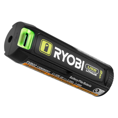 Ryobi 2.0Ah USB Lithium Battery Power Bank Twin Pack with USB-C Charging Cable
