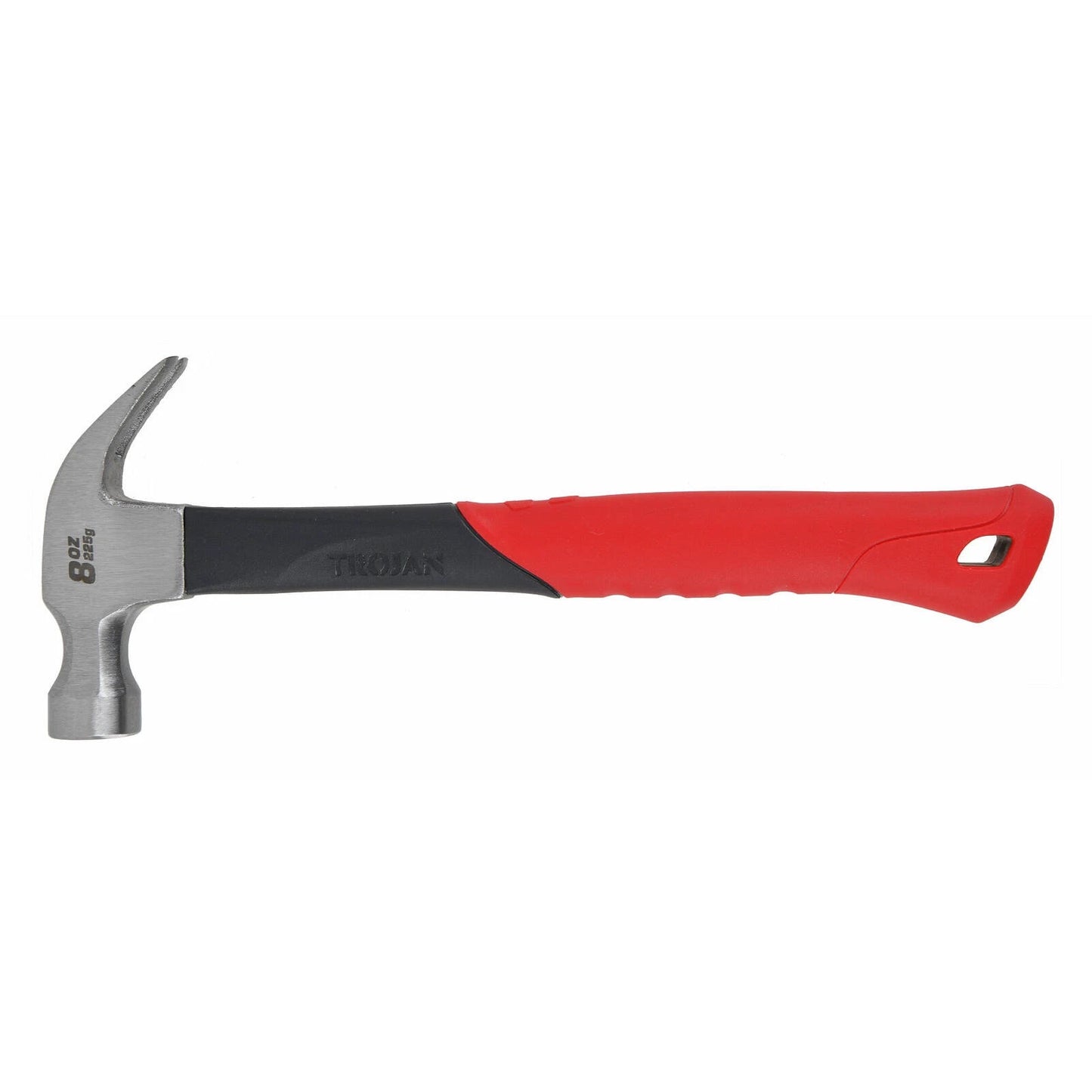 Trojan 8oz Fibreglass Claw Hammer, Ergonomic Handle, Lifetime Warranty