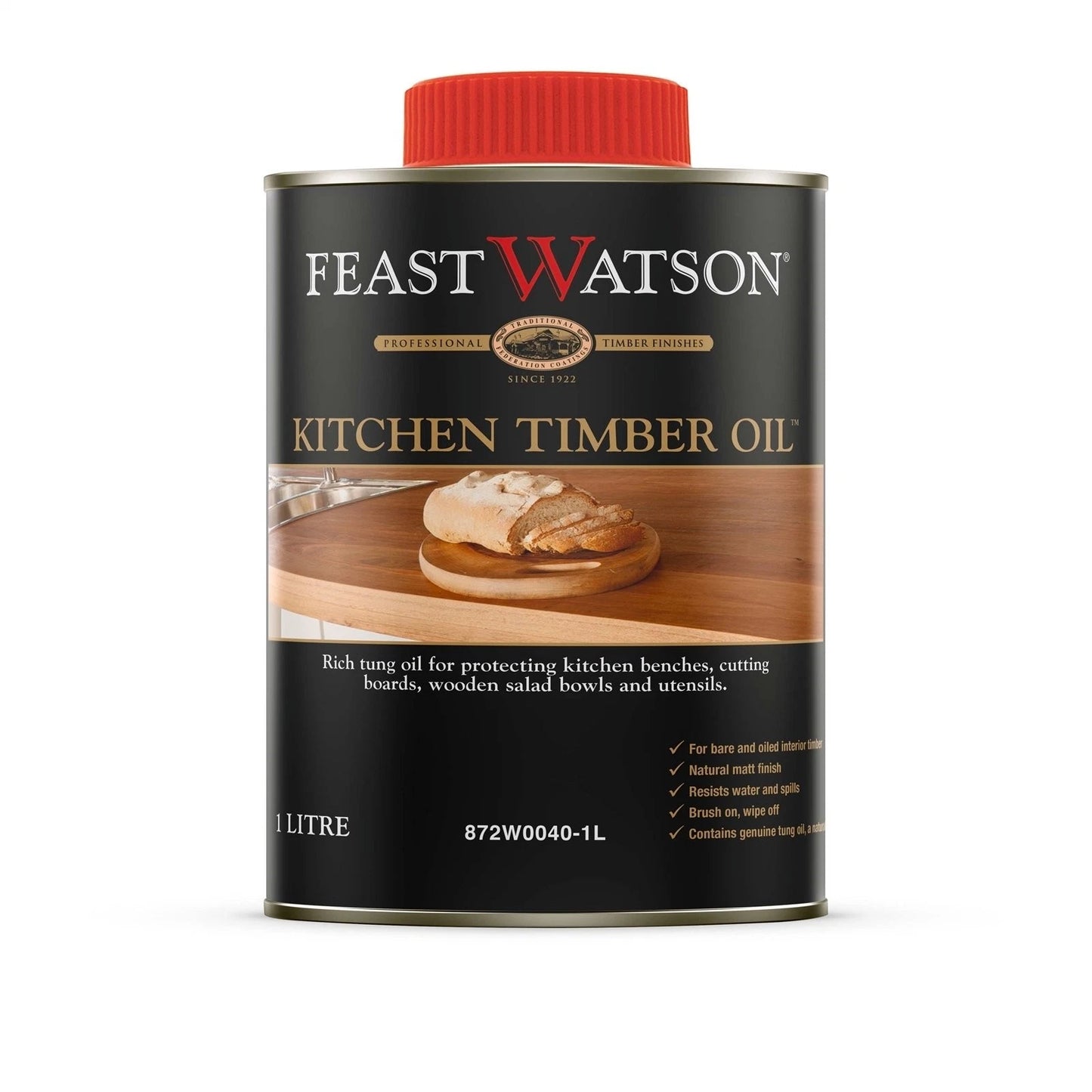 Feast Watson Kitchen Timber Oil 250ml - Easy Application, Fast Drying, Deep Penetration