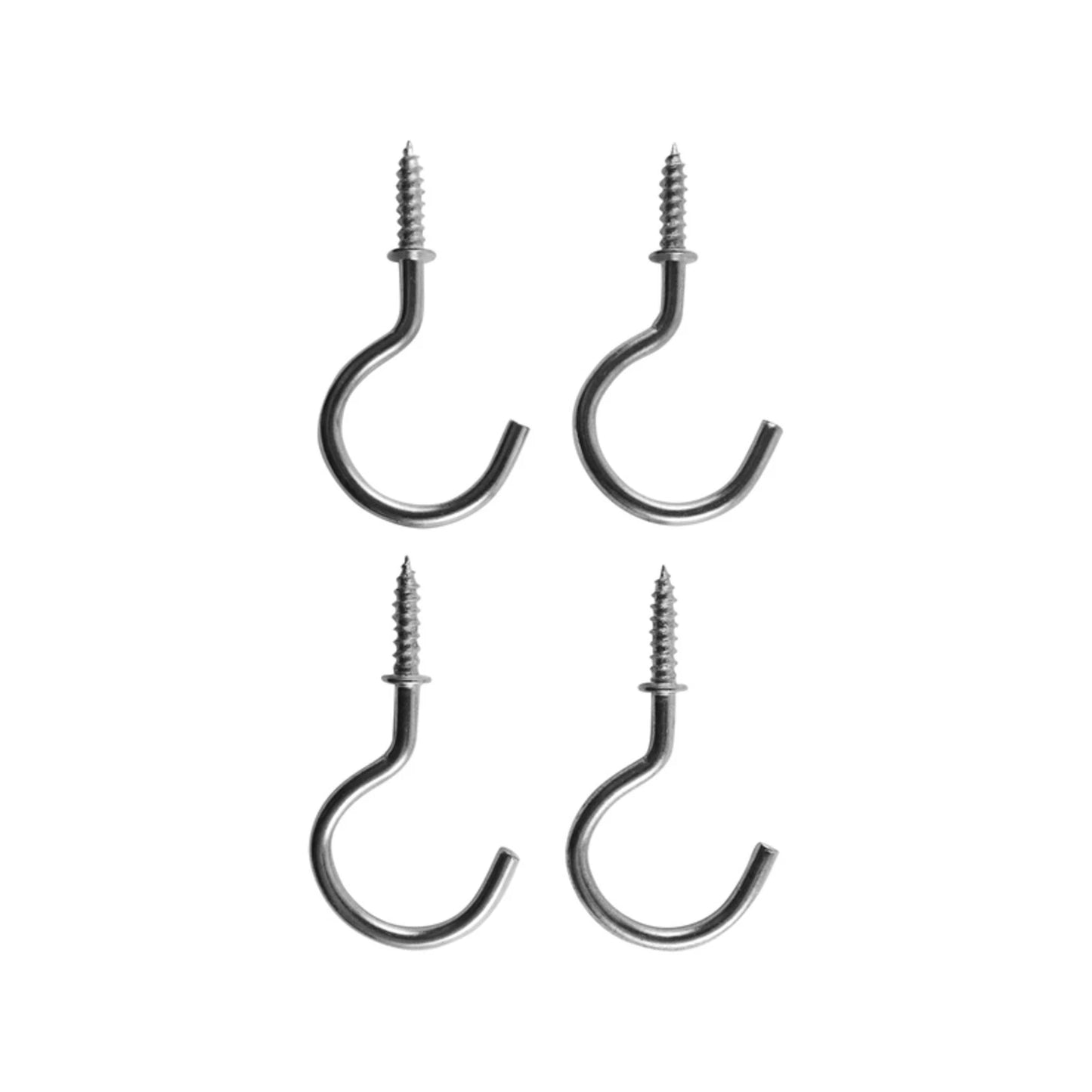 Everhang 22mm Zinc Plated Cup Hooks 4 Pack - Durable, Easy Install, Indoor/Outdoor Use