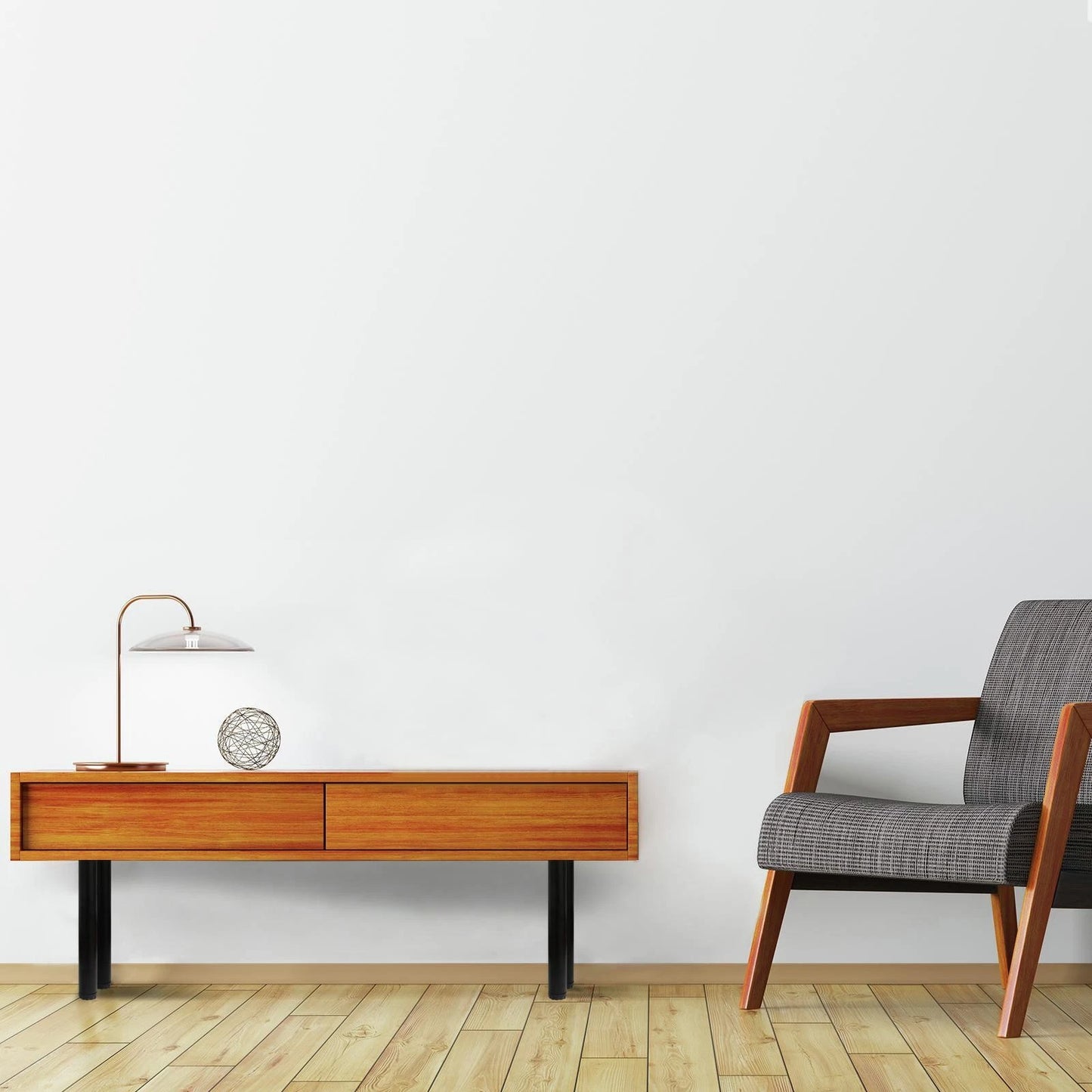 Adoored Black Steel Round Table Leg 30x230mm - Easy Install, Modern Design