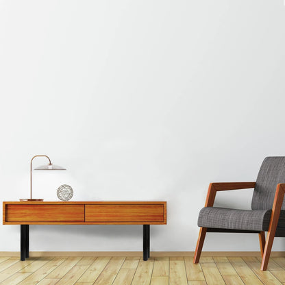 Adoored Black Steel Round Table Leg 30x230mm - Easy Install, Modern Design