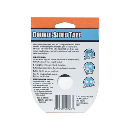 Gorilla Double-Sided Tape 7.3m Heavy-Duty Indoor Outdoor Weather Resistant