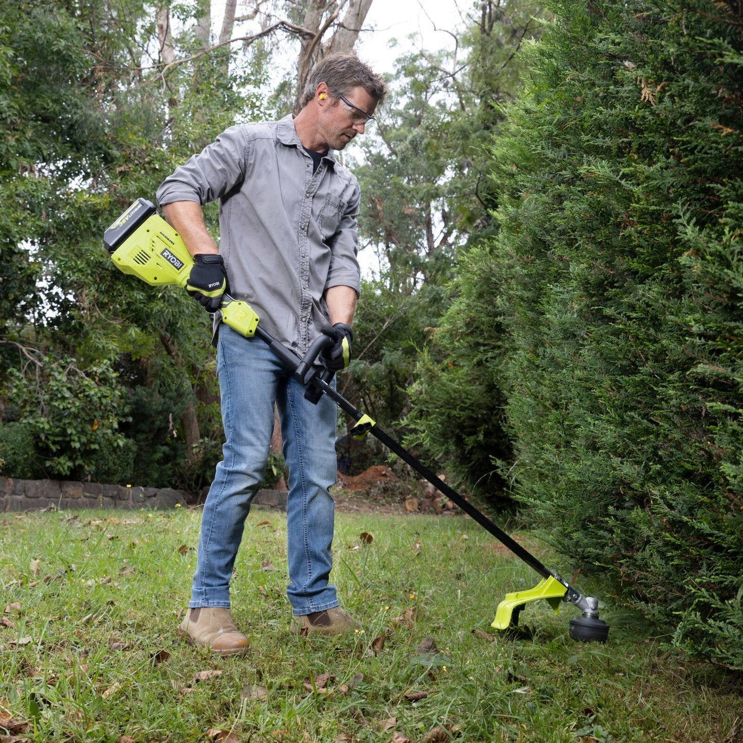 Ryobi Expand-It 45cm Line Trimmer Attachment, Adjustable Cutting Diameter, Twin Line Bump Feed