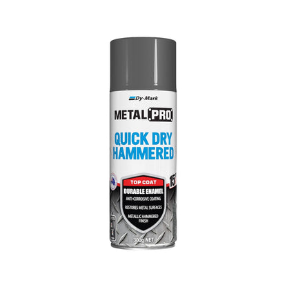Dy-Mark MetalPro Charcoal Quick Dry Hammered Enamel, 300g, Durable Anti-Corrosive Finish