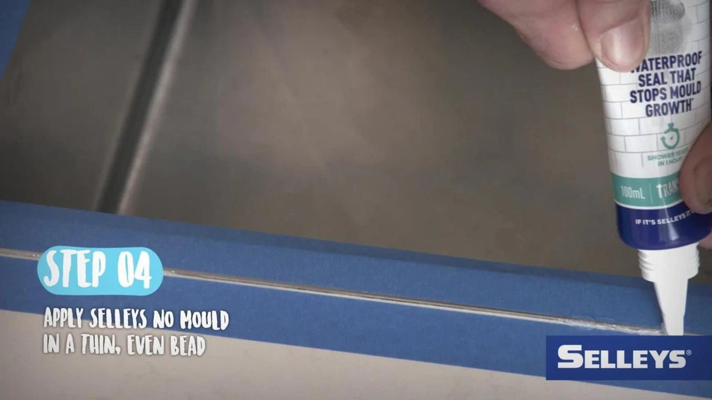 Selleys No Mould Resistant Silicone Sealant White 290ml - Waterproof, Quick Cure, Indoor Use
