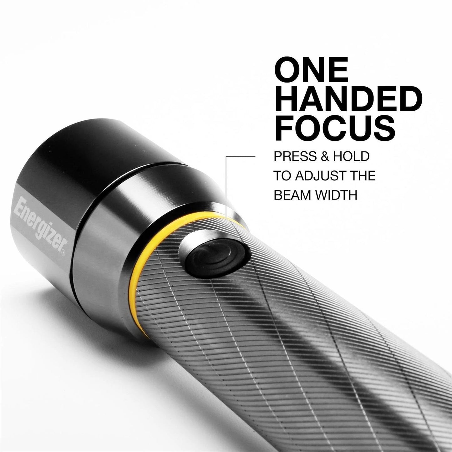 Energizer 1500lm Metal Vision HD LED Torch, 230m Beam, IPX4, Strobe, 6AA Batteries Included