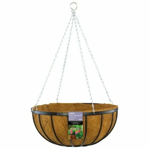 Gardman 35cm Georgian Hanging Basket with Crackle Finish & Durable Steel Design