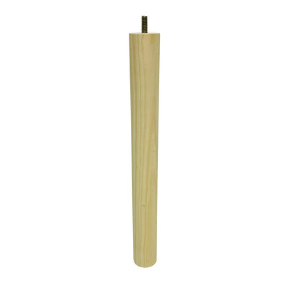 Adoored 400mm Raw Pine Round Furniture Leg - Universal Fit, Easy Install, Modern Design