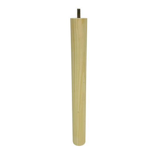 Adoored 400mm Raw Pine Round Furniture Leg - Universal Fit, Easy Install, Modern Design
