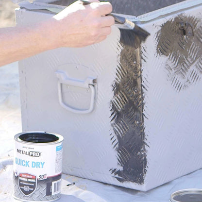 Dy-Mark Black Matt MetalPro 250ml Quick Dry Enamel, Anti-Corrosive, Interior/Exterior Use