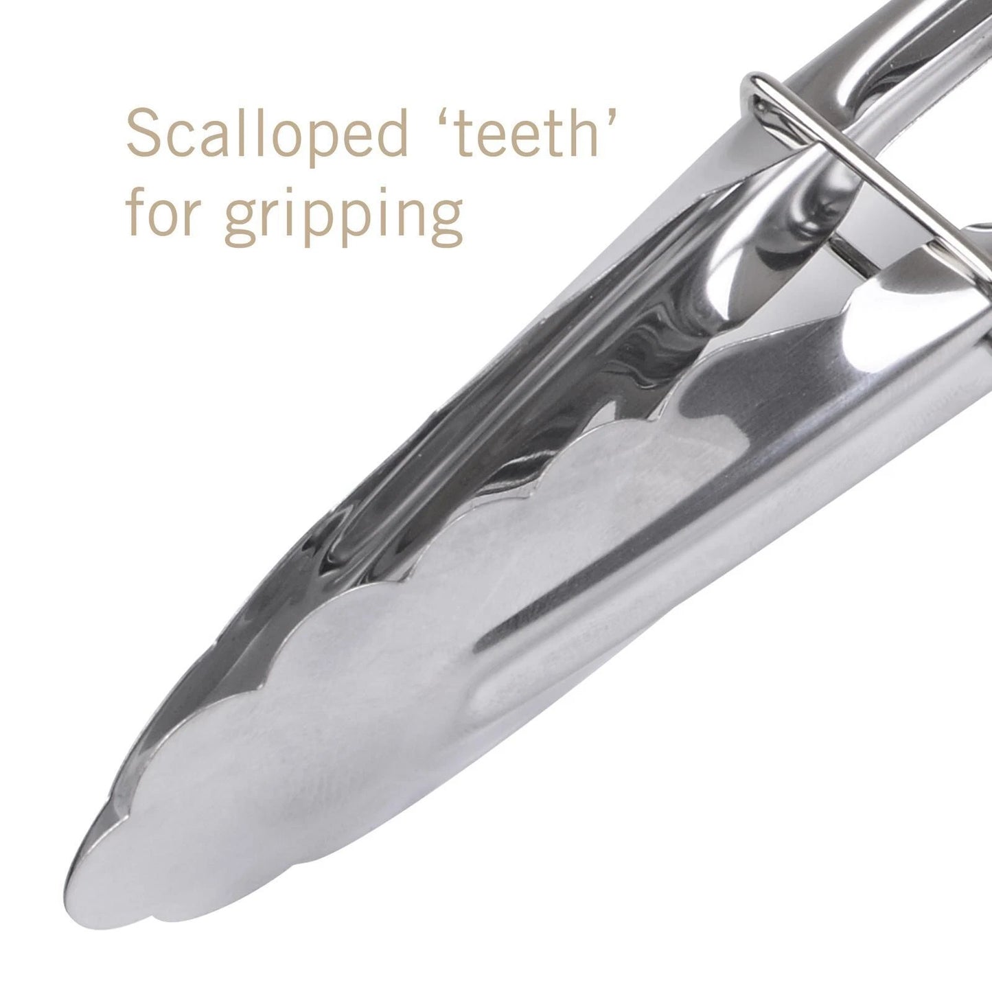 Long Lockable BBQ Tongs, 35cm Stainless Steel, Secure Grip, Dishwasher Safe