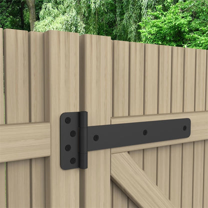 Zenith Matte Black Strap Tee Hinges 293mm - 2 Pack, Heavy-Duty, Corrosion-Resistant