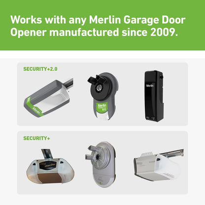 Merlin Water Resistant 4-Button Garage Door Remote, IP65, Universal Compatibility