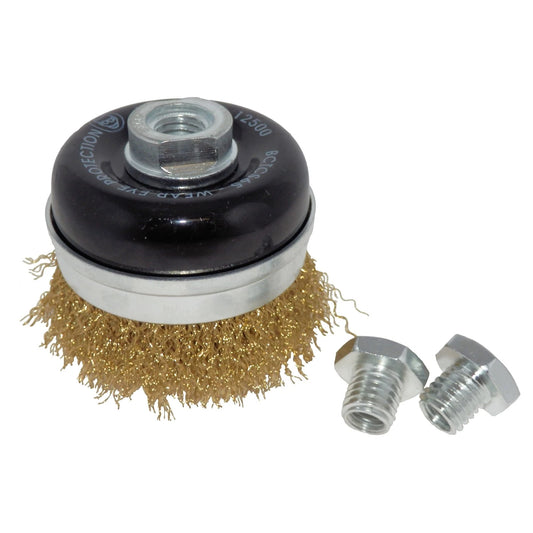 Josco 75mm Wire Wheel Tyre Cord Brush, Multi-Purpose, Rust Removal, Grinder Compatible