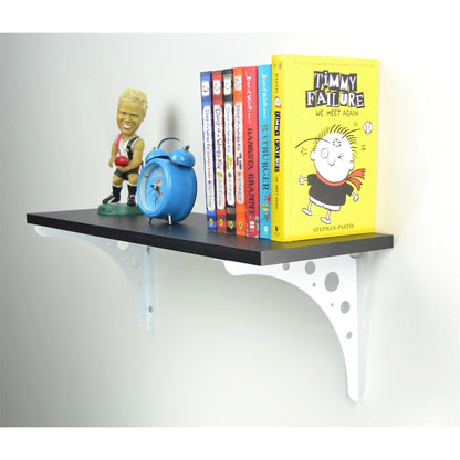 Carinya Euro Bracket 200x200mm White - 75kg Load, Decorative Steel Shelving