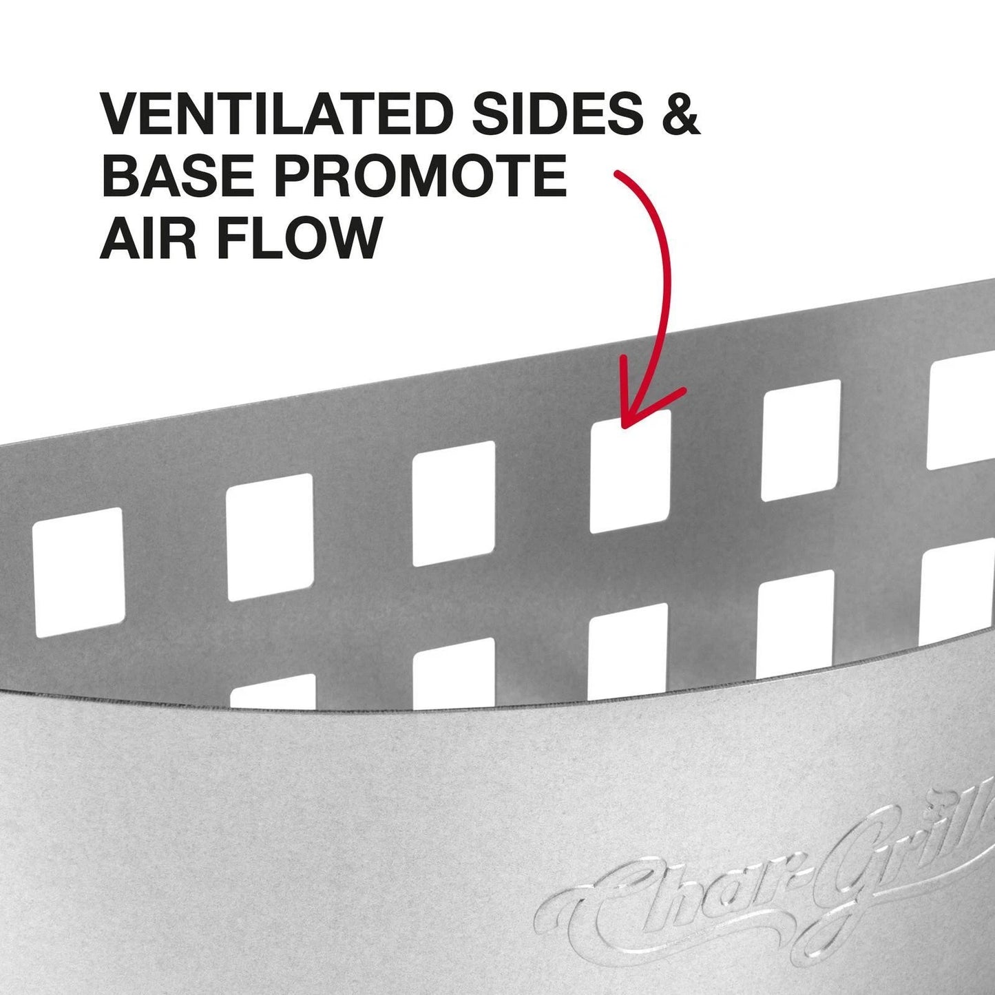 Char-Griller Charcoal Baskets, Two-Zone Cooking, Aluminized Steel, Ventilated, Set of 2