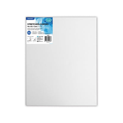 Boyle 40x50cm Thin Edge Stretched Canvas, 100% Cotton, Triple Primed, Pinewood Frame