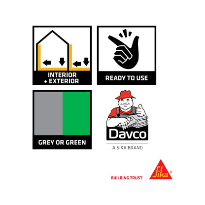 Davco 20L Grey K10 Plus Waterproofing Agent, Flexible Polyurethane Membrane for Interior & Exterior