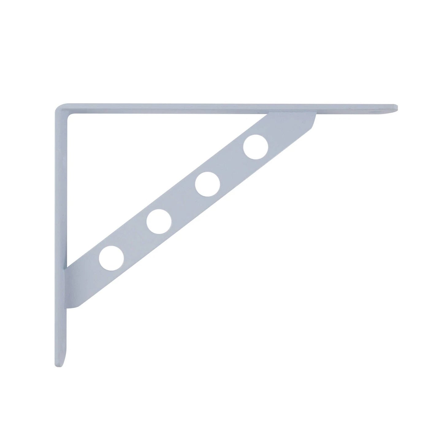 Carinya White Heavy Duty Circle Stayed Bracket, 250x195mm, 200kg Capacity, Powder Coated Steel