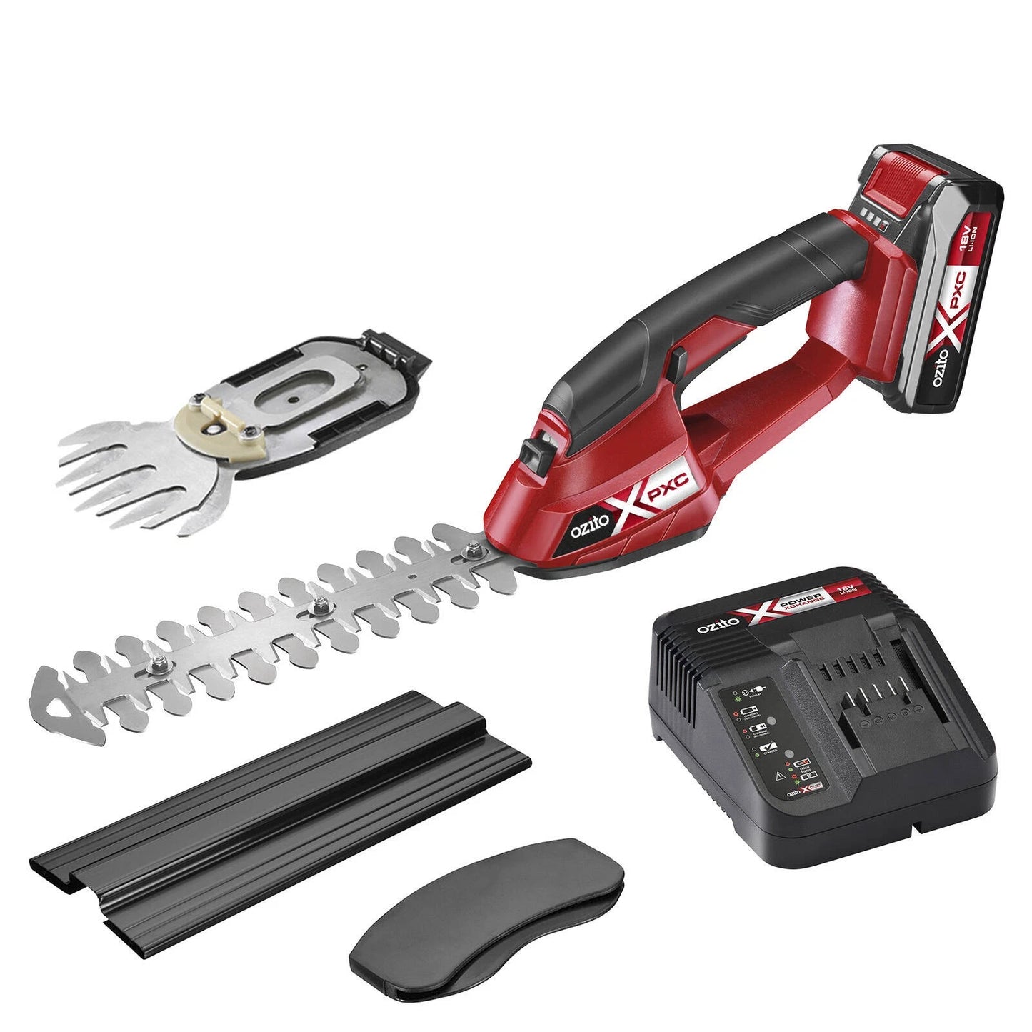 Ozito PXC 18V Cordless Grass Shear & Hedge Trimmer Kit with 2.5Ah Battery & Charger